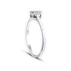 0,08 ct. Diamant Baguette Tropfen Ring