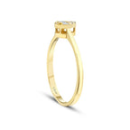 0,08 ct. Diamant Baguette Tropfen Ring