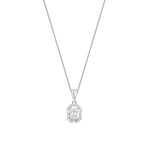 0,14 ct. Diamant Baguette Halskette