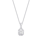 0,14 ct. Diamant Baguette Halskette