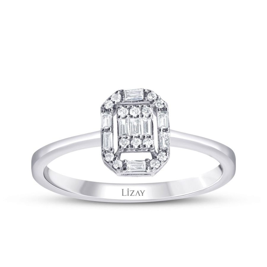 0,21 ct. Diamant Baguette Ring