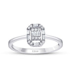 0,21 ct. Diamant Baguette Ring