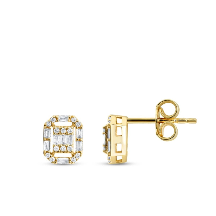 0,26 ct. Diamant Baguette Ohrringe