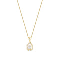 0,14 ct. Diamant Baguette Halskette