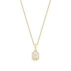 0,14 ct. Diamant Baguette Halskette