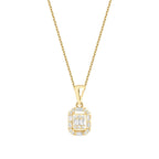 0,14 ct. Diamant Baguette Halskette