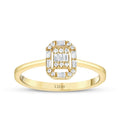 0,21 ct. Diamant Baguette Ring