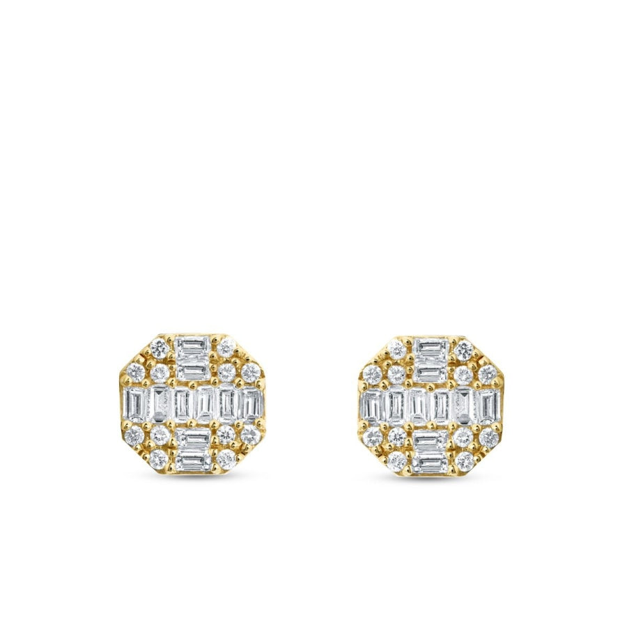0,42 ct. Diamant Baguette Brillant Ohrringe