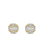 0,42 ct. Diamant Baguette Brillant Ohrringe