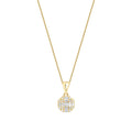 0.21 ct. Diamant Baguette Rund Halskette