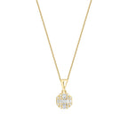 0,21 ct. Diamant Baguette Brillant Halskette