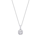 0,16 ct. Diamant Baguette Stein Halskette