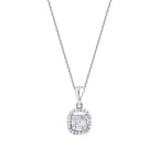 0,16 ct. Diamant Baguette Stein Halskette