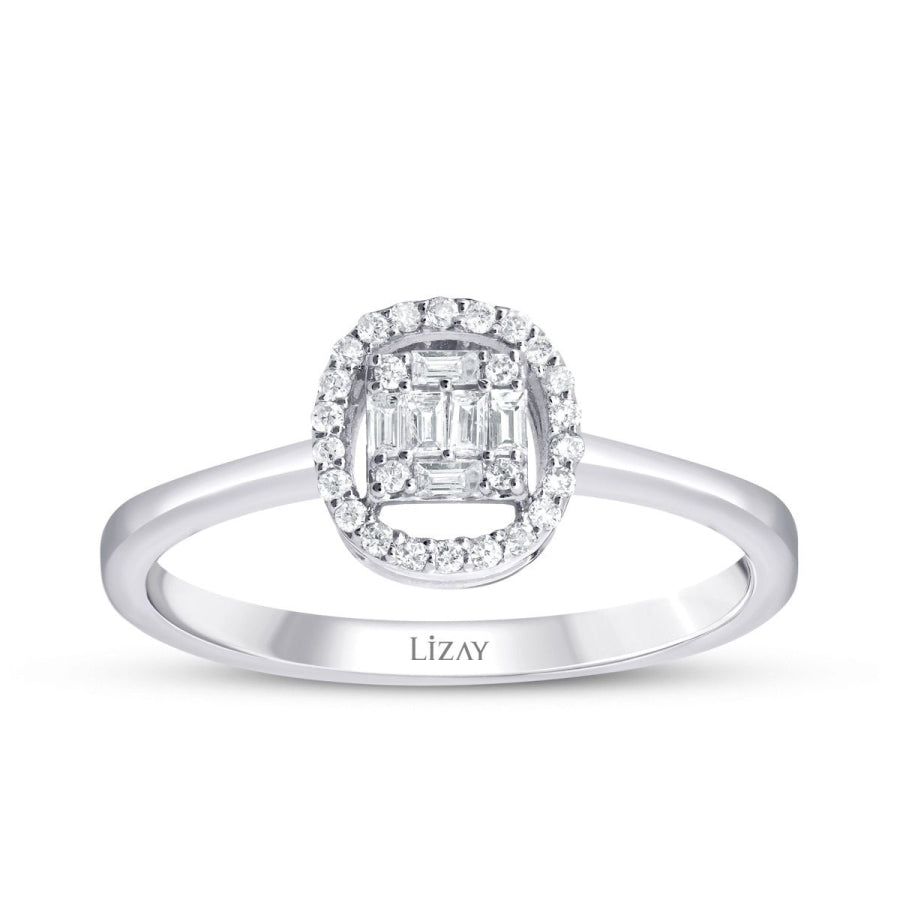 0,17 ct. Diamant Baguette Ring