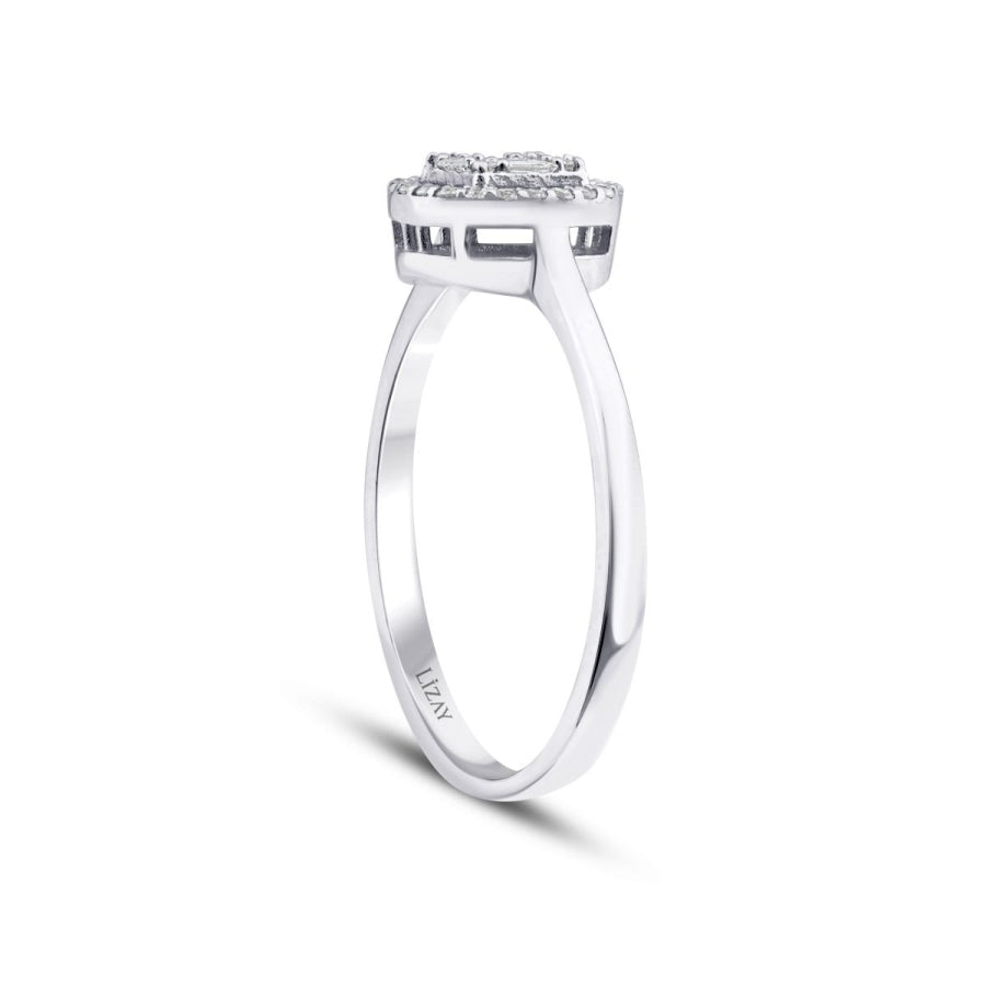 0,17 ct. Diamant Baguette Ring