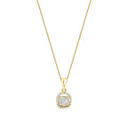 0,16 ct. Diamant Baguette Stein Halskette