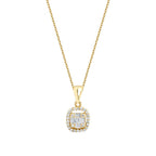 0,16 ct. Diamant Baguette Stein Halskette