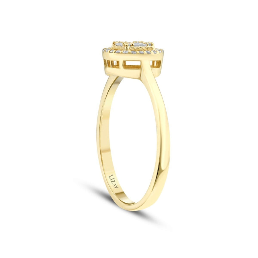 0,17 ct. Diamant Baguette Ring