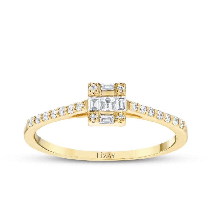 0,21 ct. Diamant Baguette Ring