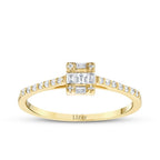 0,21 ct. Diamant Baguette Ring