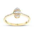 0,19 ct. Diamant Oval Baguette Ring