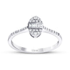 0,19 ct. Diamant Oval Baguette Ring