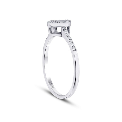 0,19 ct. Diamant Oval Baguette Ring
