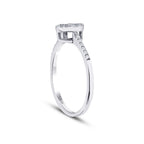 0.19 ct. Diamant Ovale Baguette Ring