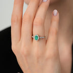 0,47 ct. Diamant Smaragd Ring