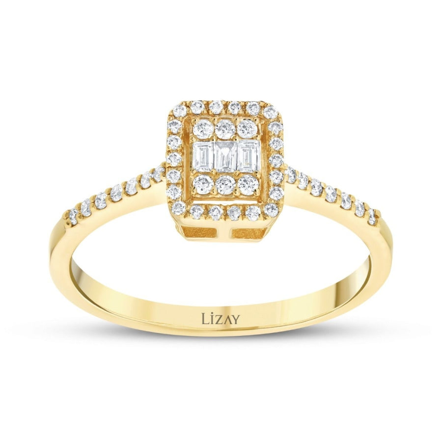 0,21 ct. Diamant Baguette Ring