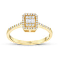 0,21 ct. Diamant Baguette Ring