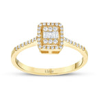 0,21 ct. Diamant Baguette Ring