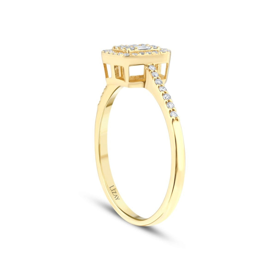 0,21 ct. Diamant Baguette Ring