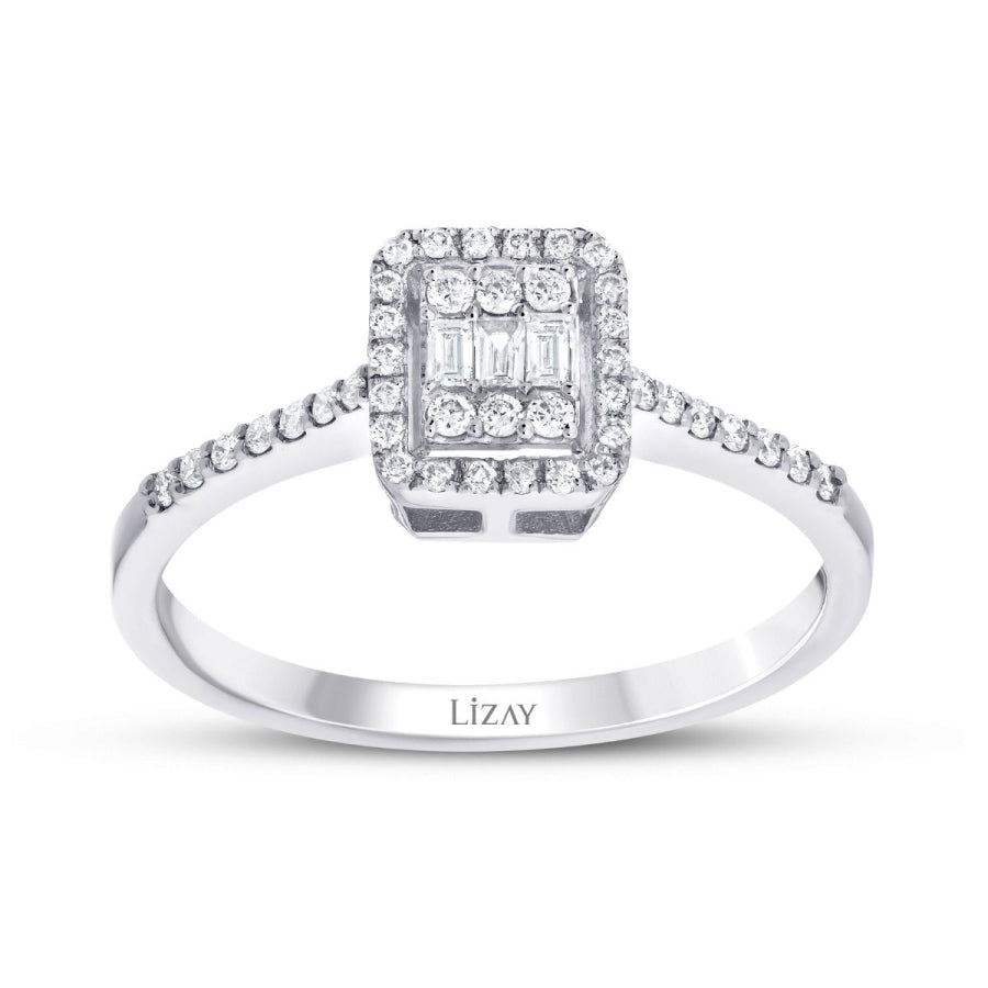 0,21 ct. Diamant Baguette Ring