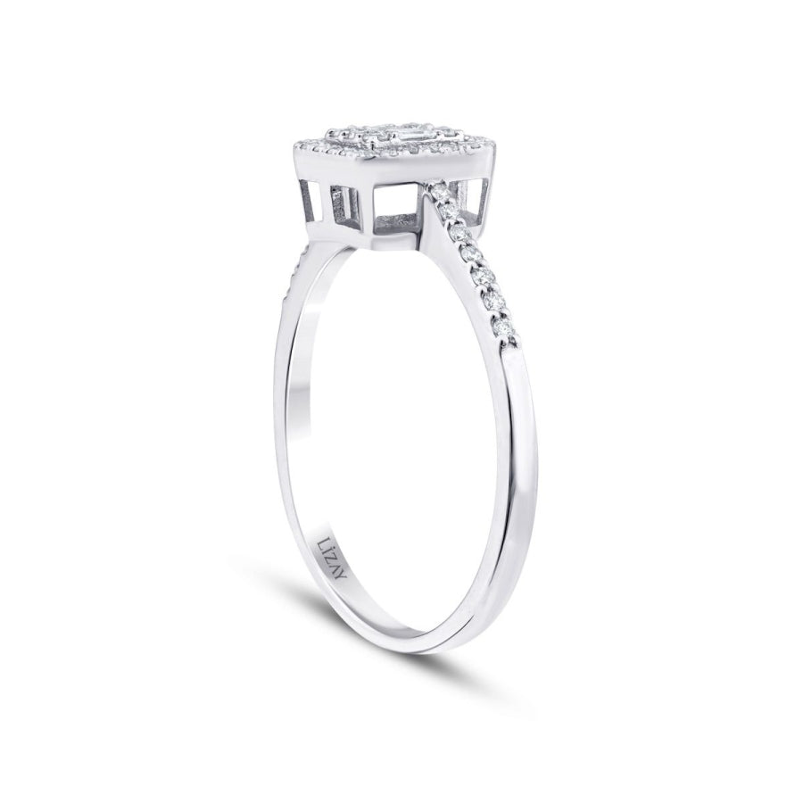 0,21 ct. Diamant Baguette Ring