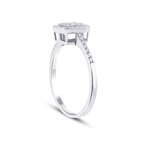 0,21 ct. Diamant Baguette Ring