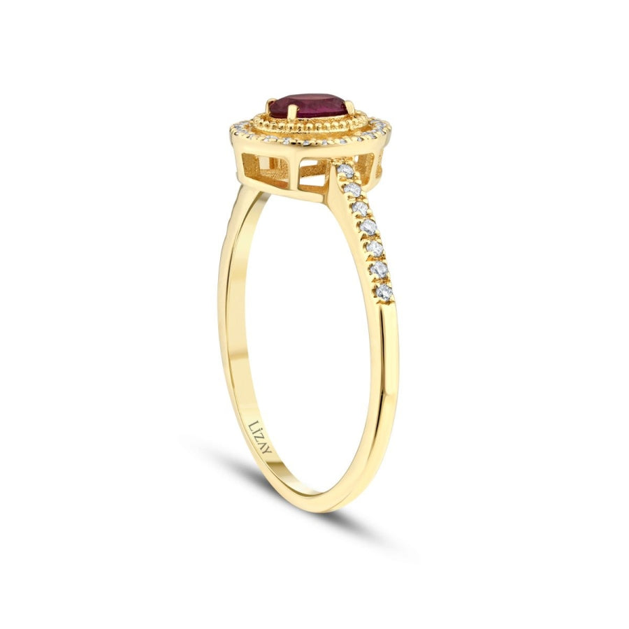 0,41 ct. Diamant Rubin Ring