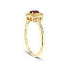 0,41 ct. Diamant Rubin Ring
