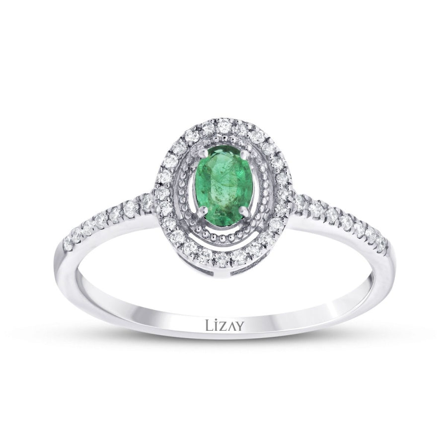 0,31 ct. Diamant Smaragd Ring