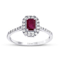 0,65 ct. Diamant Rubin Ring