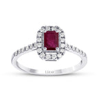 0,65 ct. Diamant Rubin Ring