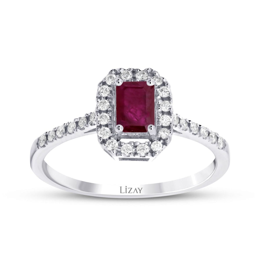 0.65 ct. Diamant Rubin Ring