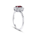 0,65 ct. Diamant Rubin Ring