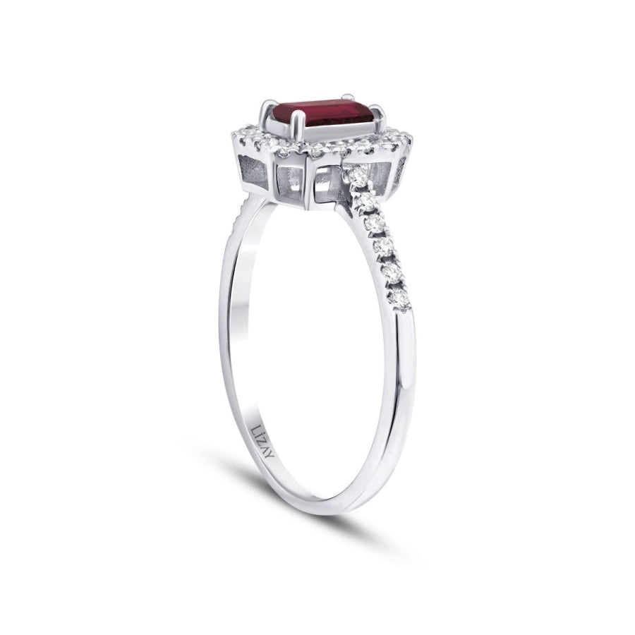 0,65 ct. Diamant Rubin Ring