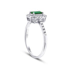 0,61 ct. Diamant Smaragd Ring
