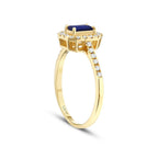 0,69 ct. Diamant Saphir Ring