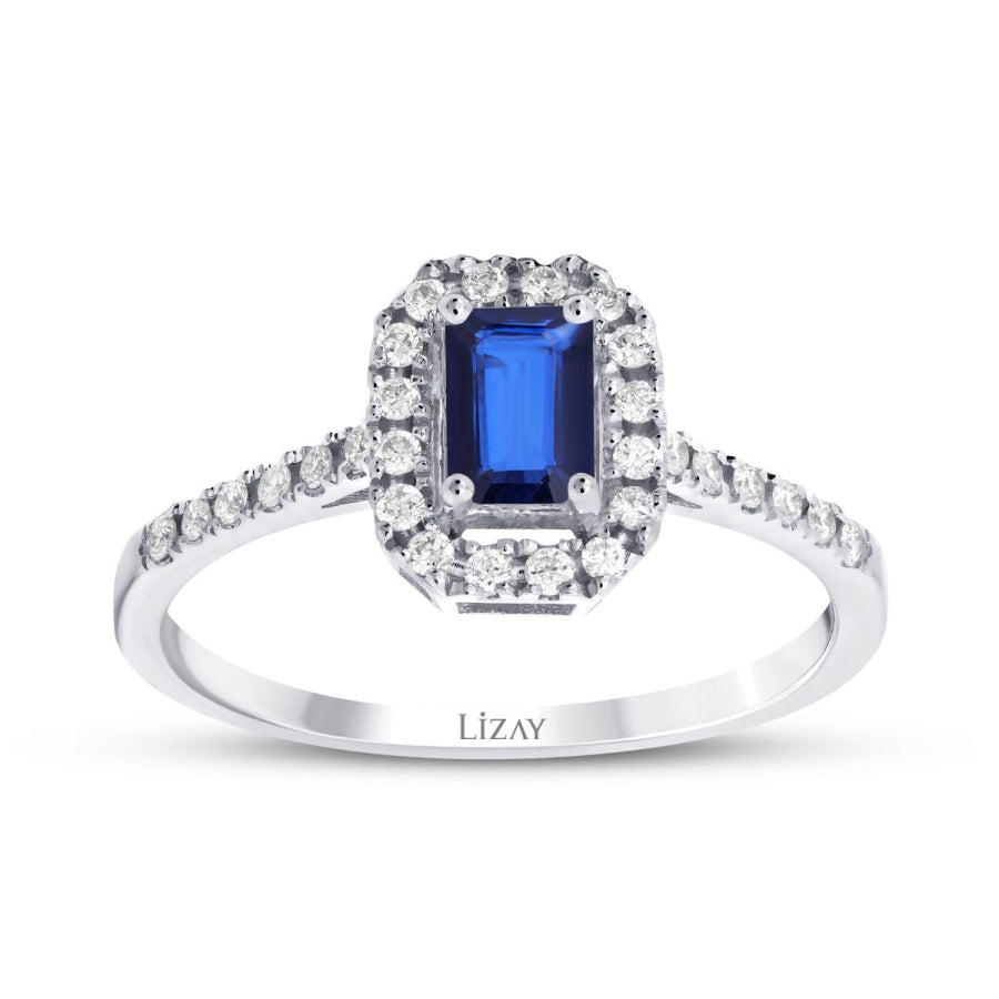0.69 ct. Diamant Saphir Ring