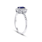 0,69 ct. Diamant Saphir Ring