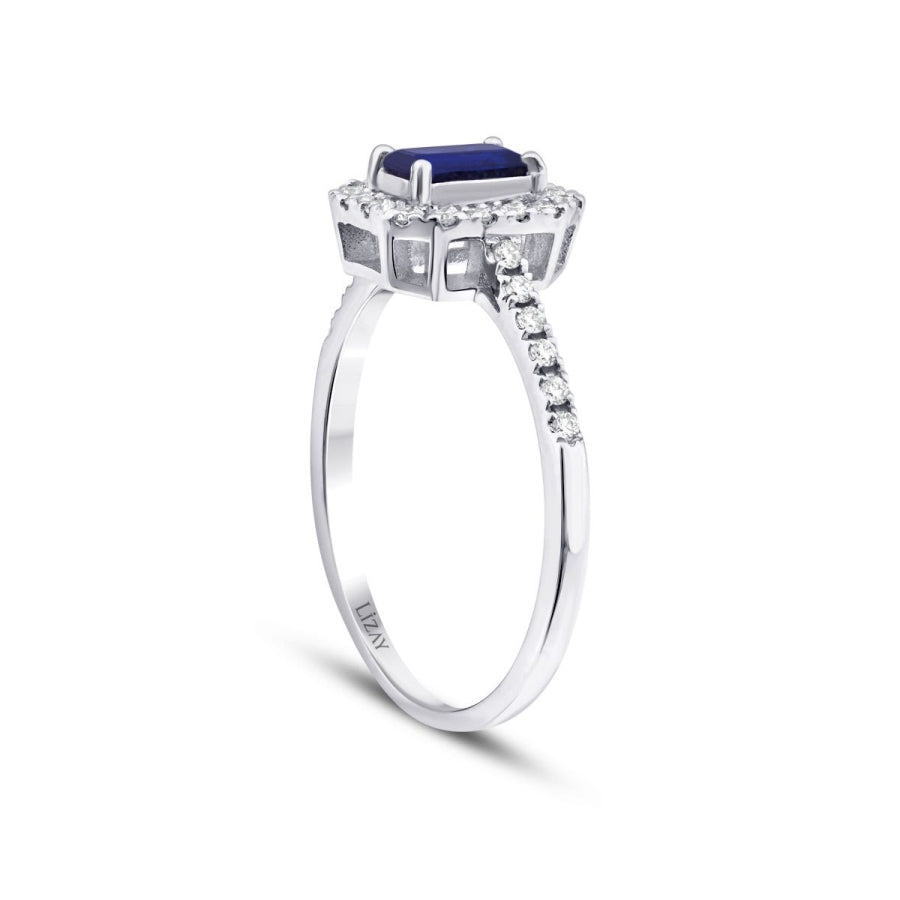 0.69 ct. Diamant Saphir Ring