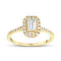 0,69 ct. Diamant Smaragd Ring
